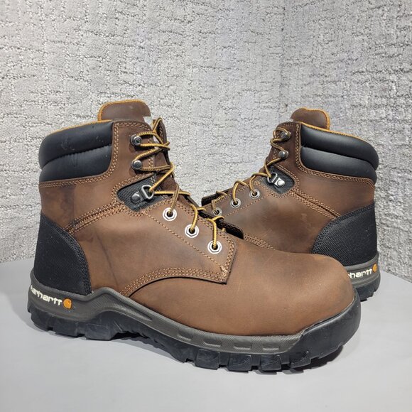 Carhartt Rugged Flex 6" Men's Size 12 Leather Composite Toe Work Boots CMF6366 - Picture 1 of 11